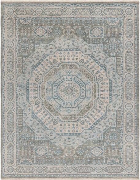 Safavieh Samarkand SRK167L Light Blue and Ivory