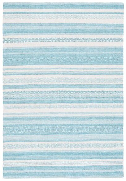 Safavieh Striped Kilim STK429J Turquoise and Ivory