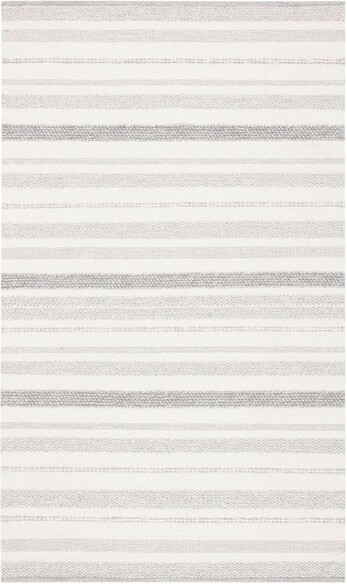 Safavieh Striped Kilim STK501A Ivory and Grey