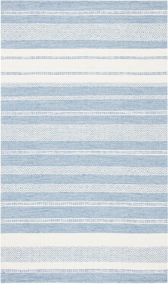 Safavieh Striped Kilim STK503A Ivory and Blue