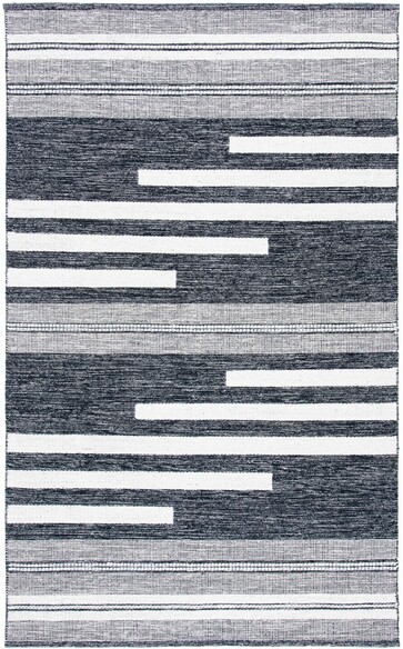 Safavieh Striped Kilim STK506A Ivory and Black