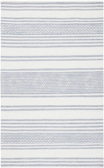 Safavieh Striped Kilim STK511G Silver and Ivory