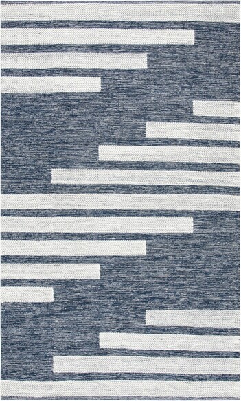 Safavieh Striped Kilim STK514N Navy and Ivory