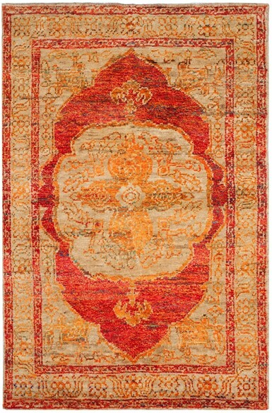 Safavieh Tangier TGR603A Red Orange and Beige