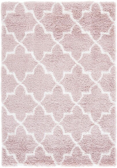 Safavieh Tahoe Shag THO627U Pink and Ivory