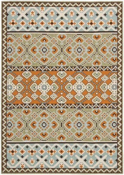 Safavieh Veranda VER093-0742 Green and Terracotta