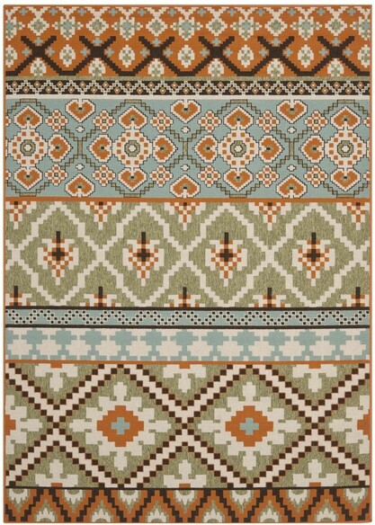 Safavieh Veranda VER097-0745 Green and Terracotta