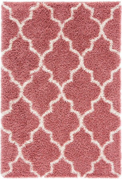 Safavieh Venus Shag VNS524U Pink and Ivory