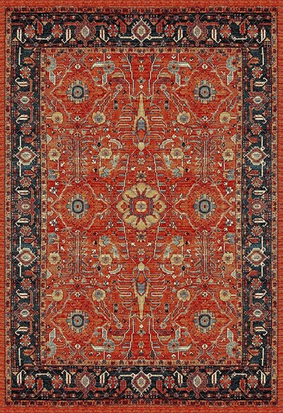 Safavieh Vintage Hamadan VTH220C Orange and Navy