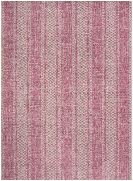 Safavieh Courtyard CY873639712 Light Grey and Fuchsia