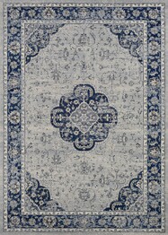 Couristan Sultan Treasures Clover Medallion and Indigo Indigo 57409686