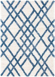 Safavieh Berber Shag BER214B Ivory and Blue