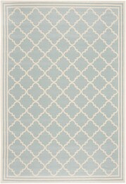 Safavieh Beach House BHS121K Aqua and Cream