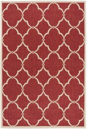 Safavieh Beach House BHS125Q Red and Creme