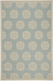 Safavieh Beach House BHS181K Aqua and Cream