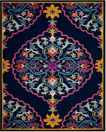 Safavieh Bellagio BLG605C Navy Blue and Multi