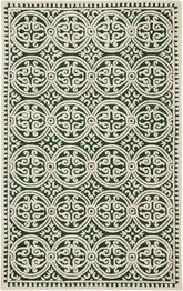 Safavieh Cambridge CAM123Y Dark Green and Ivory