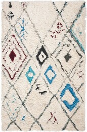 Safavieh Casablanca Shag CSB637H Ivory and Charcoal