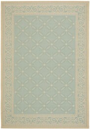 Safavieh Courtyard CY6107-25 Aqua and Cream