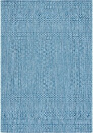 Safavieh Courtyard CY823539412 Aqua and Navy