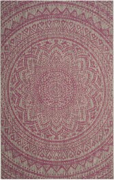 Safavieh Courtyard CY873439712 Light Grey and Fuchsia