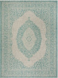 Safavieh Courtyard CY875137112 Light Grey and Aqua