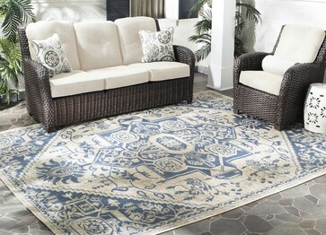 Safavieh Courtyard CYS6000233 Beige and Blue