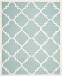 Safavieh Dhurries DHU633C Light Blue and Ivory