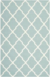 Safavieh Dhurries DHU634C Light Blue and Ivory