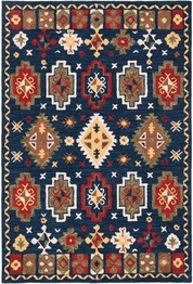 Safavieh Heritage HG353N Navy and Red