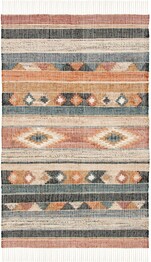 Safavieh Kilim KLM177M Blue and Rust