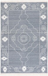 Safavieh Kilim KLM763H Dark Grey and Ivory