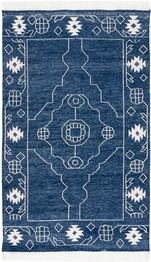 Safavieh Kilim KLM763N Navy and Ivory