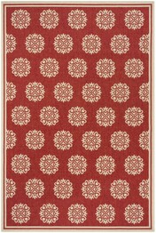 Safavieh Linden LND181Q Red and Creme