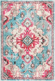 Safavieh Madison MAD484K Light Blue and Fuchsia