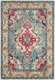 Safavieh Monaco MNC243J Light Blue and Fuchsia