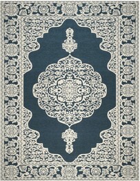 Safavieh Marbella MRB615D Dark Blue and Ivory