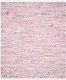 Safavieh Rag Rug RAR125E Light Pink and Multi