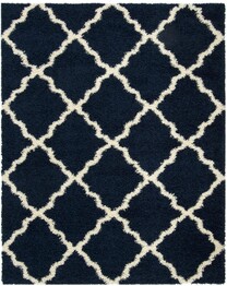 Safavieh Dallas Shag SGD257N Navy and Ivory