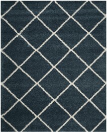 Safavieh Hudson Shag SGH281L Slate Blue and Ivory