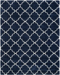 Safavieh Hudson Shag SGH282C Navy and Ivory