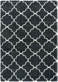 Safavieh Hudson Shag SGH282G Dark Grey and Ivory