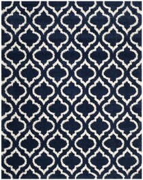 Safavieh Hudson Shag SGH284C Navy and Ivory