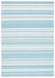 Safavieh Striped Kilim STK429J Turquoise and Ivory