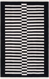 Safavieh Striped Kilim STK805Z Black and Ivory