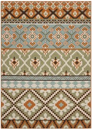 Safavieh Veranda VER097-0745 Green and Terracotta