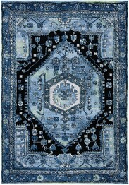 Safavieh Vintage Hamadan VTH204J Light Blue and Black