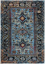 Safavieh Vintage Hamadan VTH211M Light Blue and Black